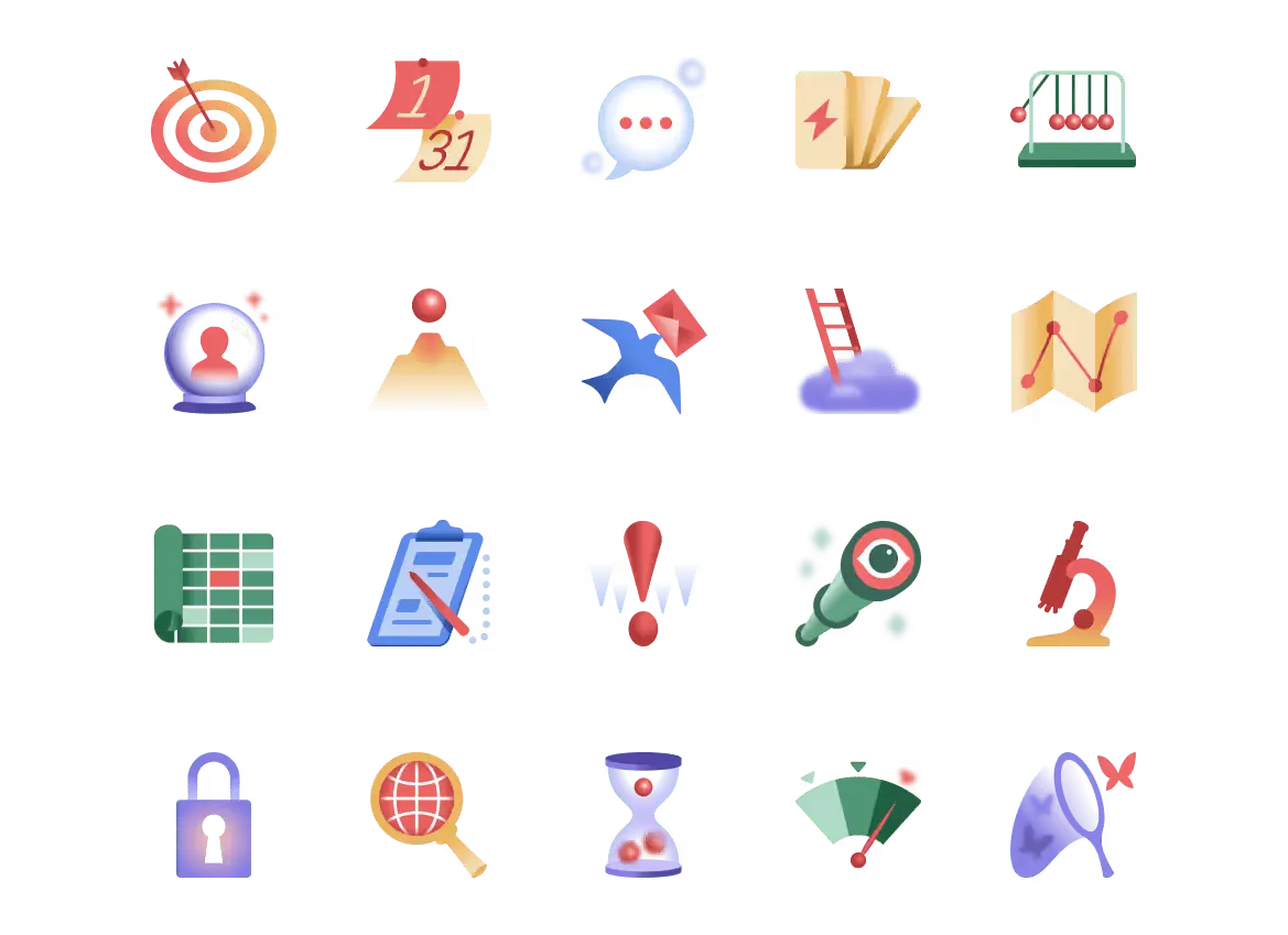 Asana human illustration library: Mini illustration family