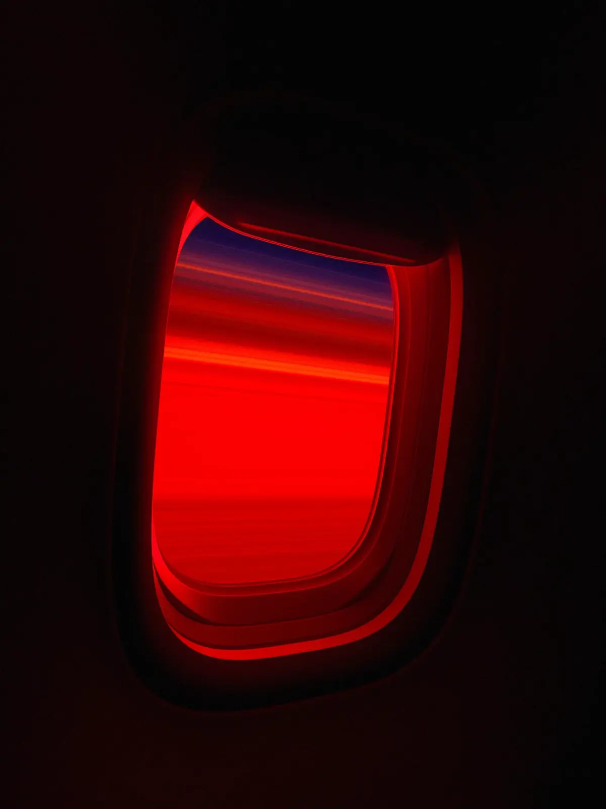 Bose sound-made-visible graphics: Red light sculpture