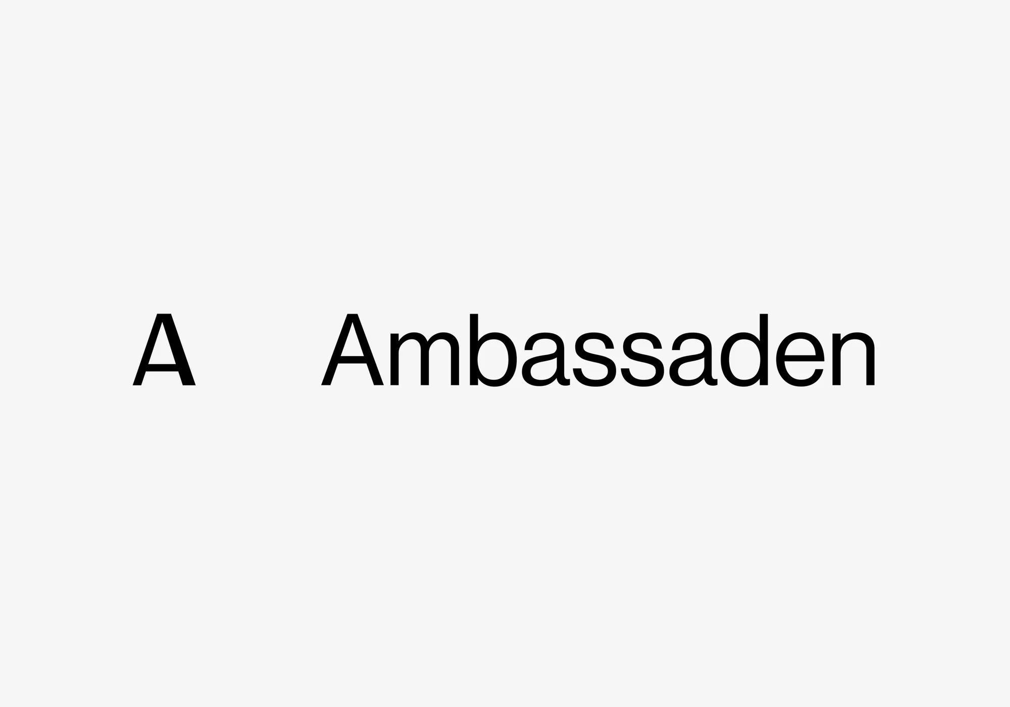Ambassaden — design reference 2