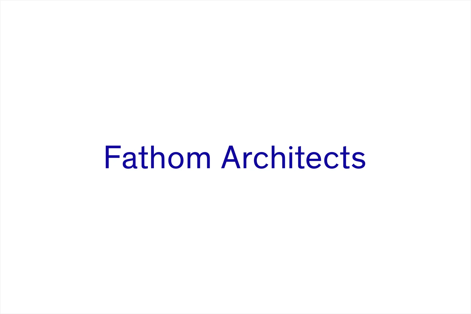 Fathom Architects — design reference 2