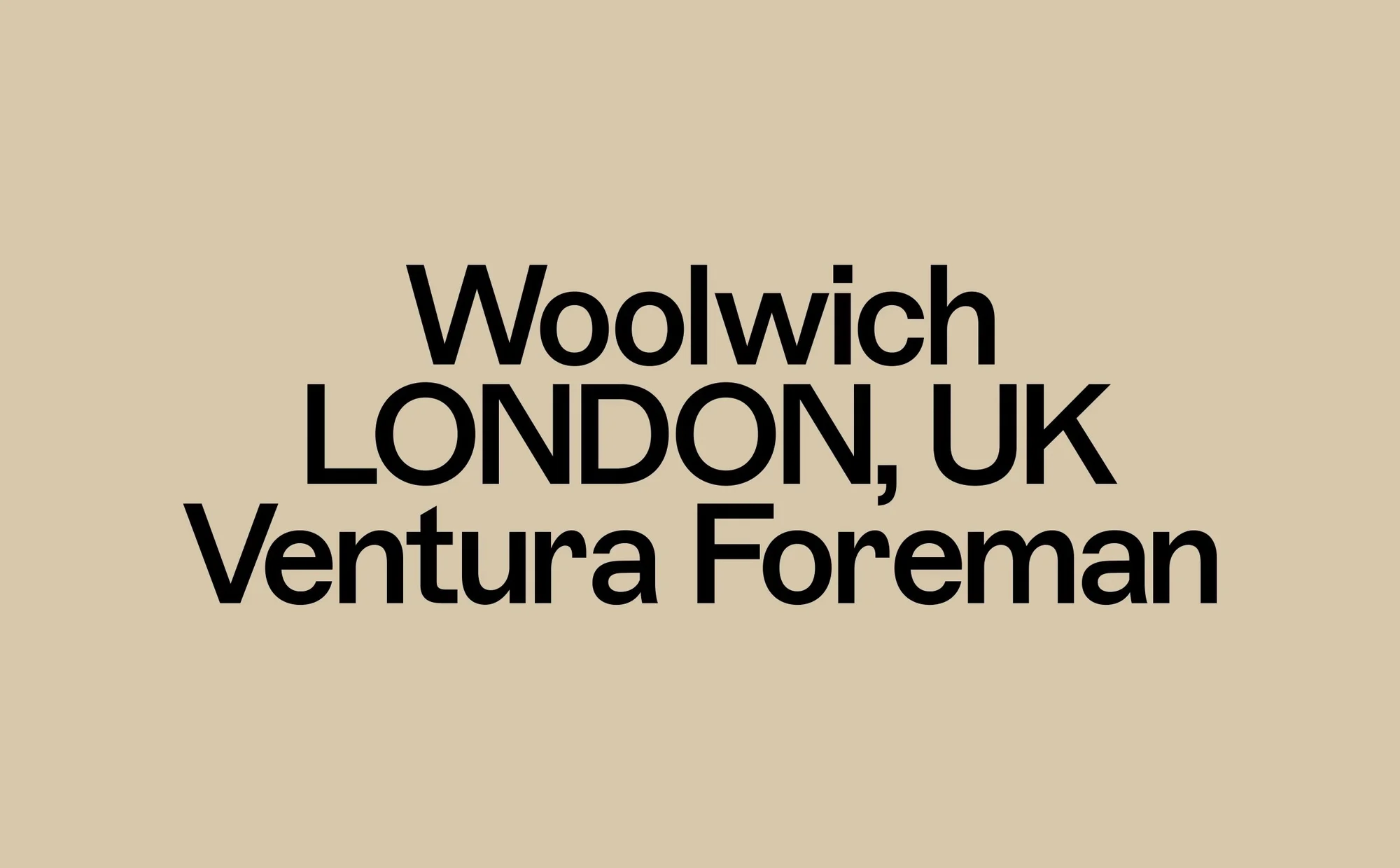 Ventura Foreman — design reference 1