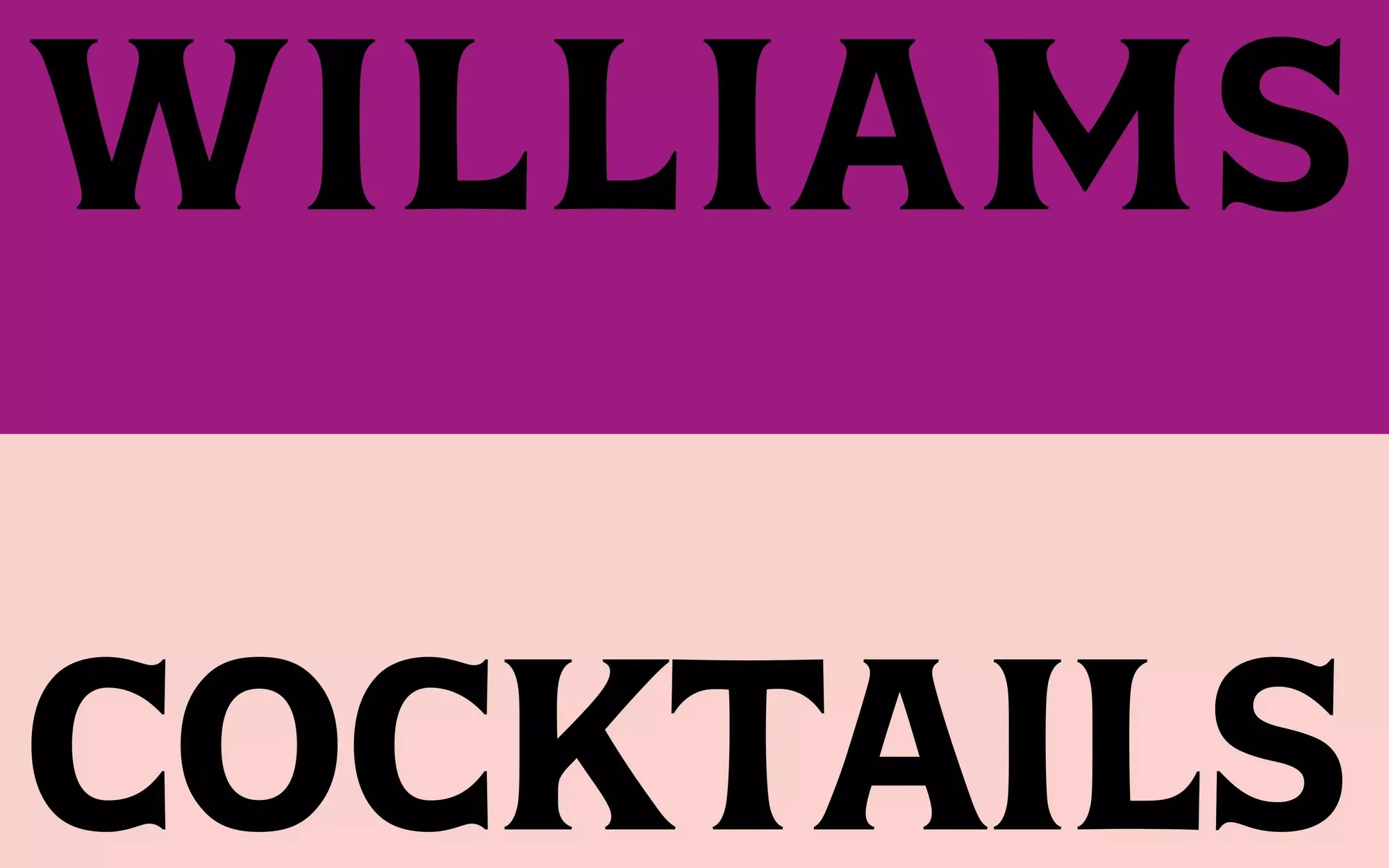 Williams Cocktails — design reference 1