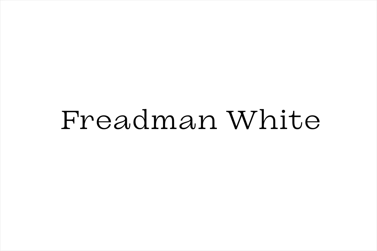 Freadman White — design reference 2
