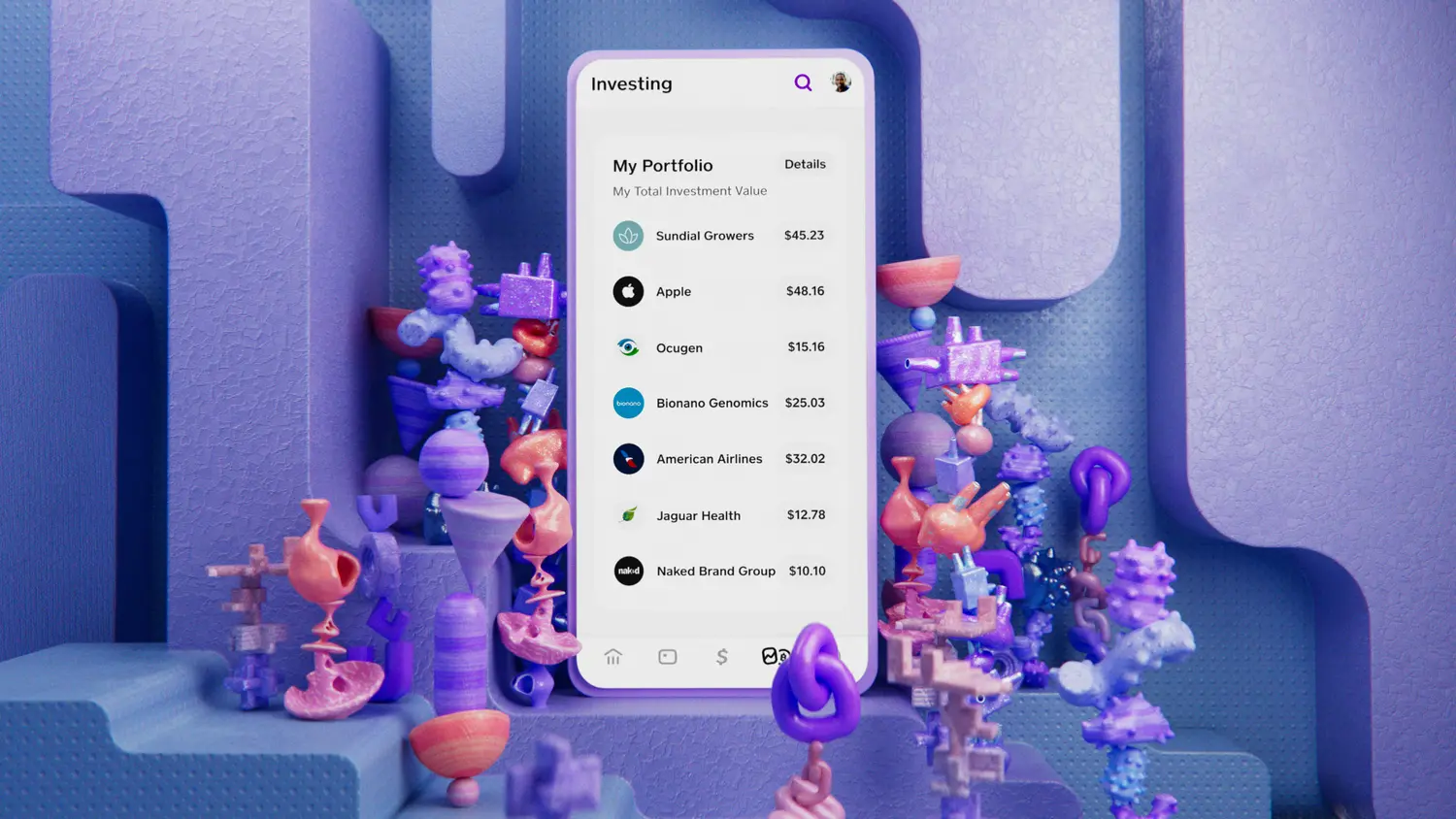 Cash App 3D money world: Product inside the 3D world