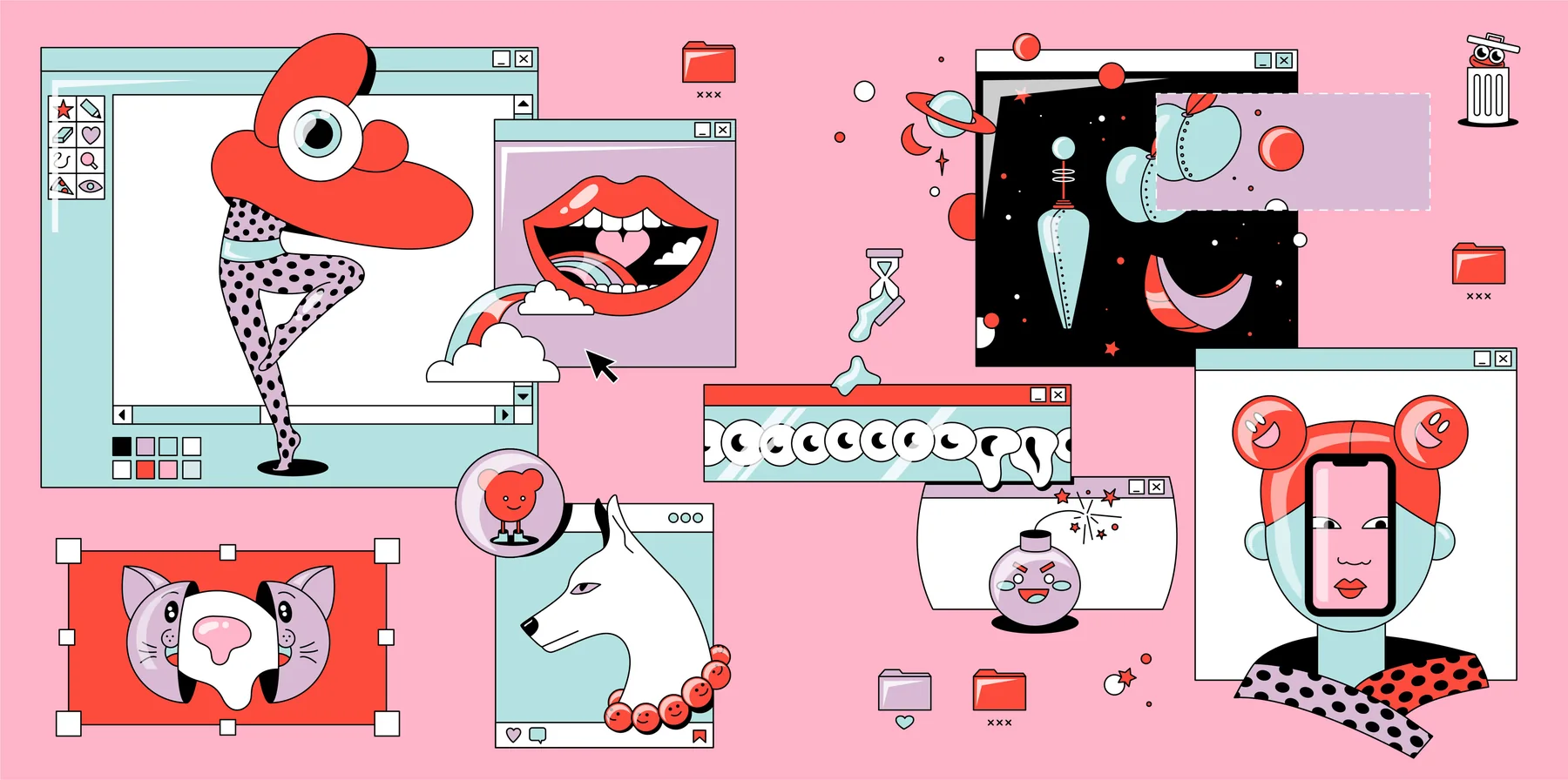 Klarna surreal desktop collage, asset 2