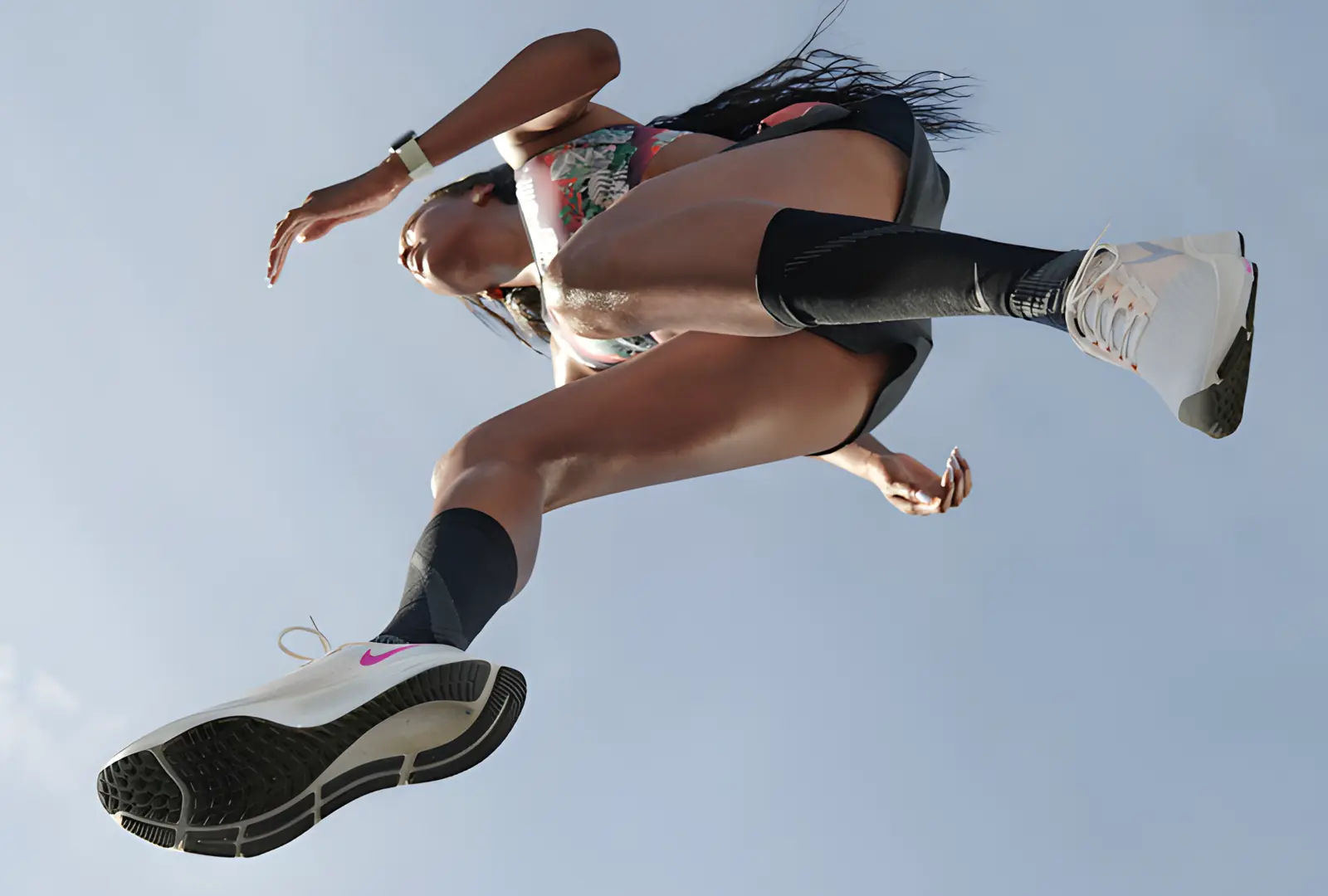 Nike Tech Pack campaign photography: Low-angle action frame