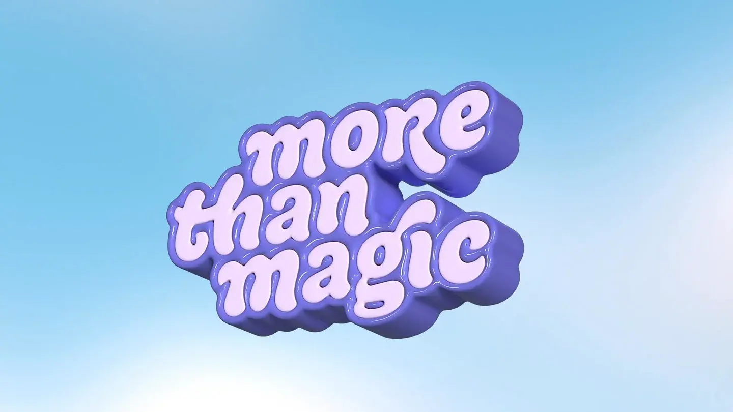 Target More Than Magic 3D illustration: Inflated campaign lettering