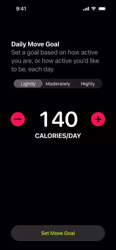 Apple Fitness UI screen 3