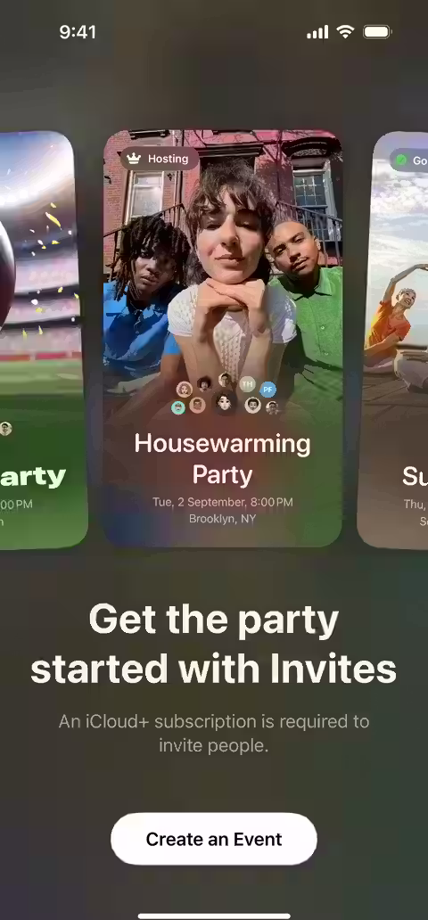 Apple Invites UI screen 3