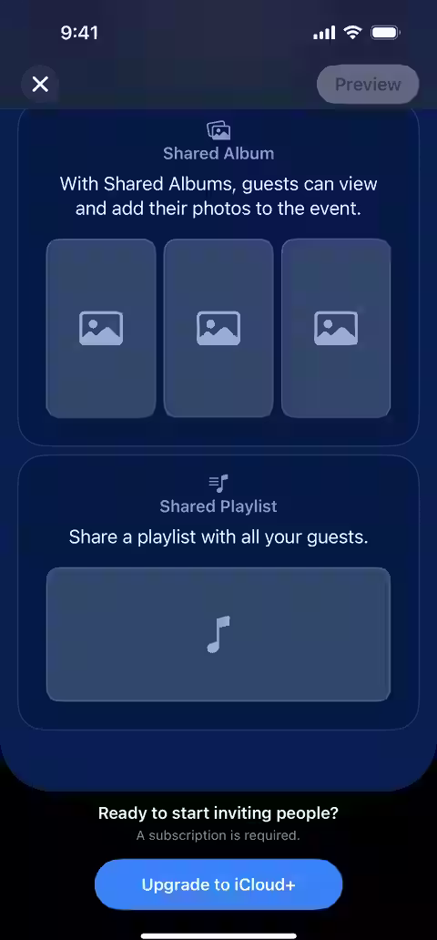 Apple Invites — Create