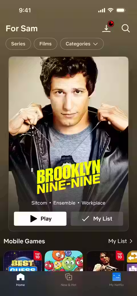 Netflix — Complete a task